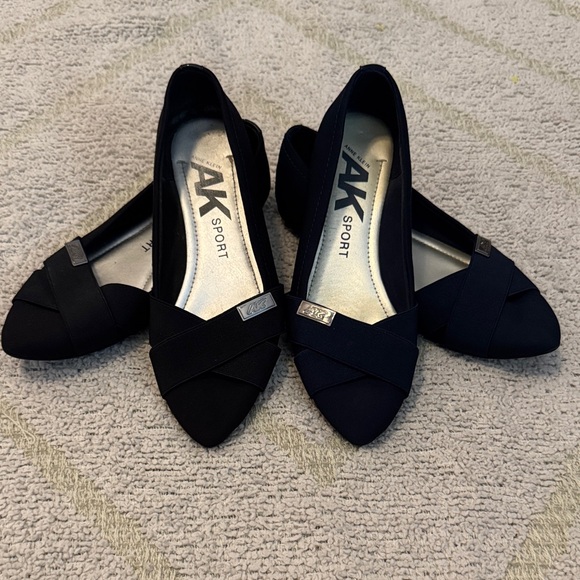Anne Klein Sport Shoes - AK Sport Flats Bundle | Black & Navy | Women’s 6